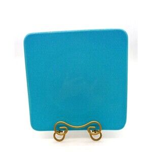 Waechtersbach Germany Peacock Blue Light Speckled  10.3" Square Dinner Plate